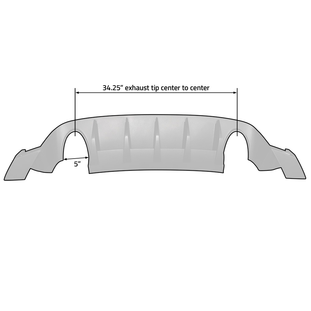 FIAT 500 Diffuser :: Fits US Abarth and Turbo :: 111703 :: Dimensions :: 500|SPEEDLAB